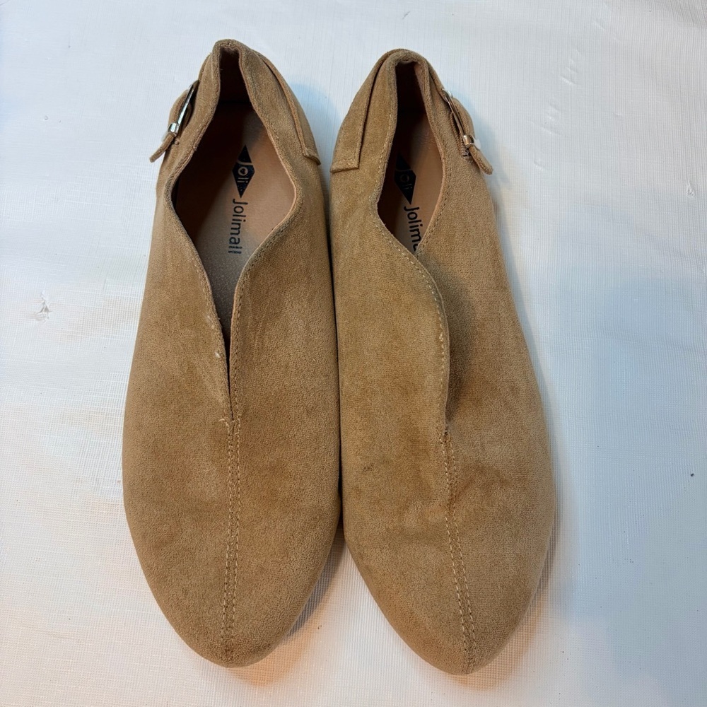 Joinall Women's Tan Suede Loafers